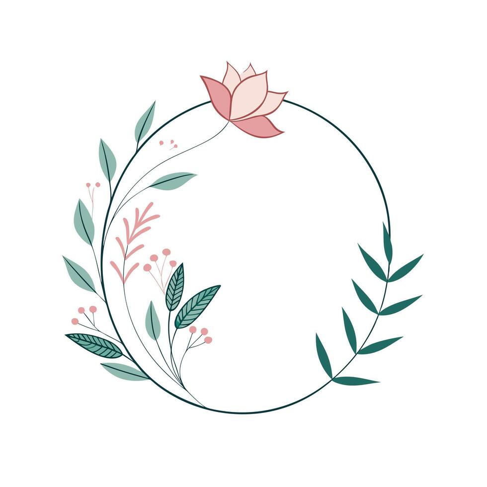 Beautiful Floral Frame Border Illustration vector