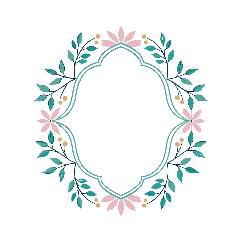 Beautiful Floral Frame Border Illustration vector