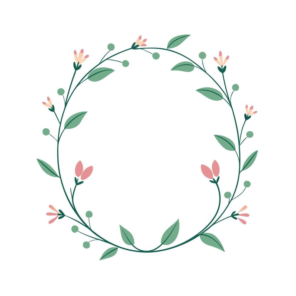 Beautiful Floral Frame Border Illustration vector