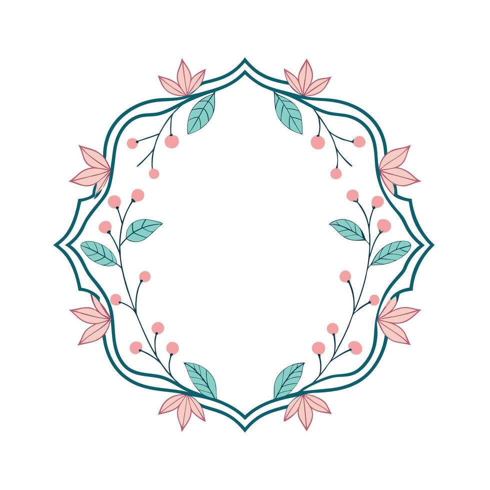 Beautiful Floral Frame Border Illustration vector