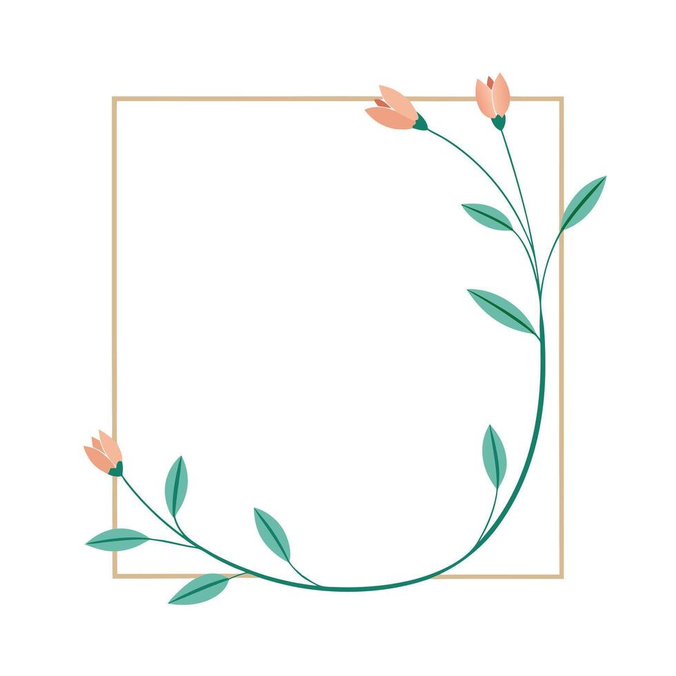 Beautiful Floral Frame Border Illustration vector