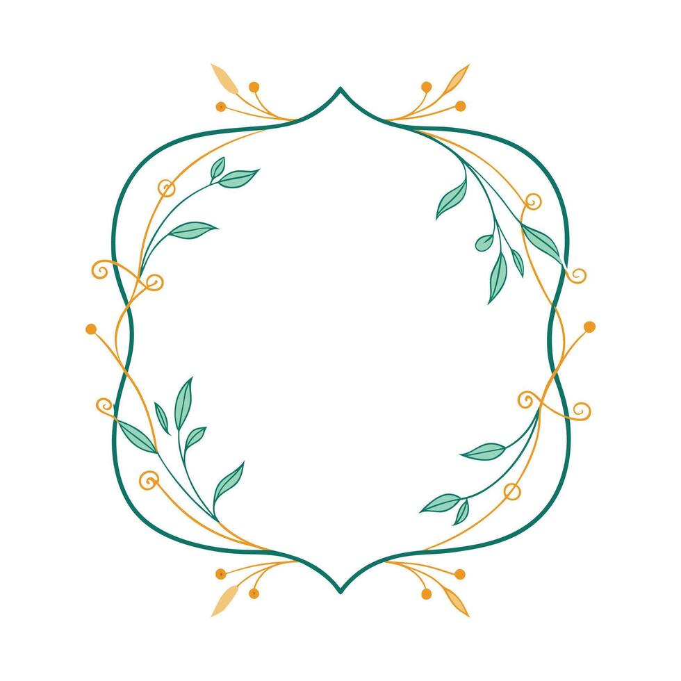 Beautiful Floral Frame Border Illustration vector