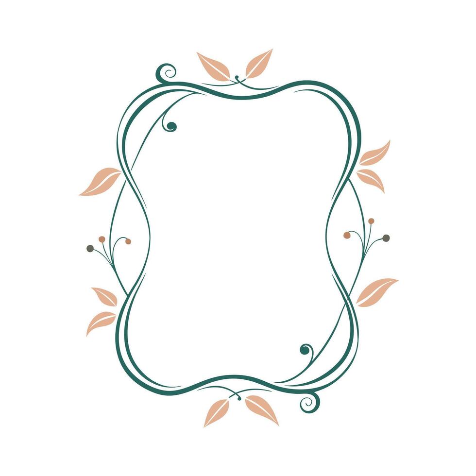 Beautiful Floral Frame Border Illustration vector