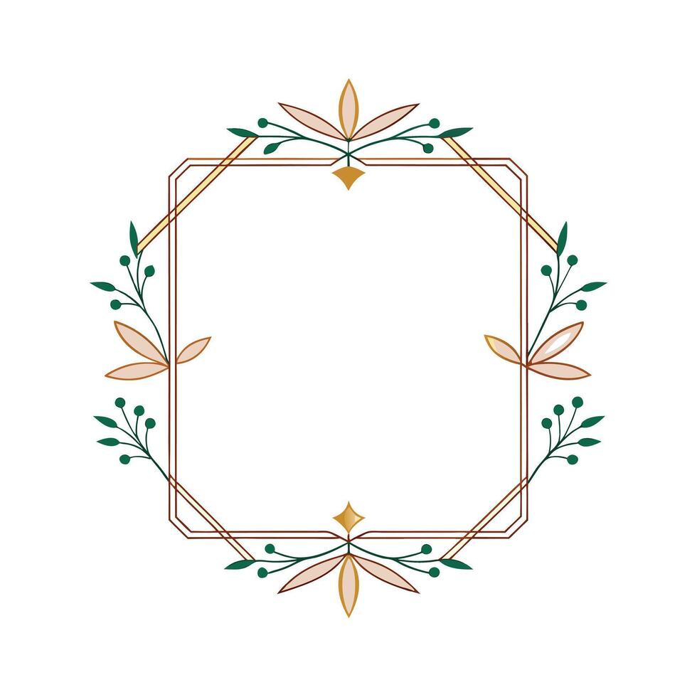 Beautiful Floral Frame Border Illustration vector
