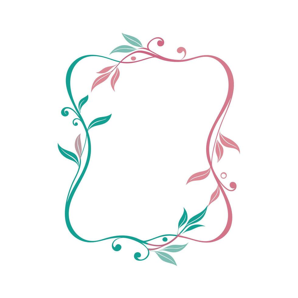 Beautiful Floral Frame Border Illustration vector