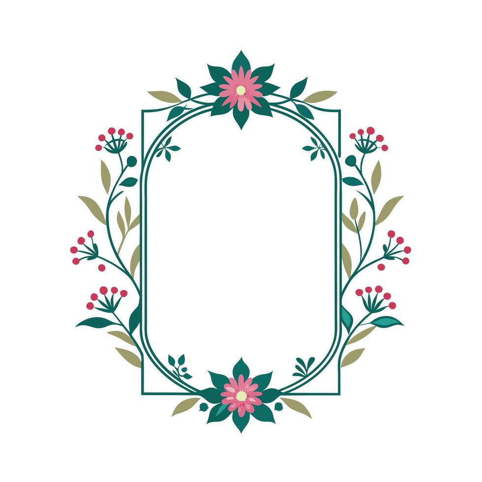 Beautiful Floral Frame Border Illustration vector