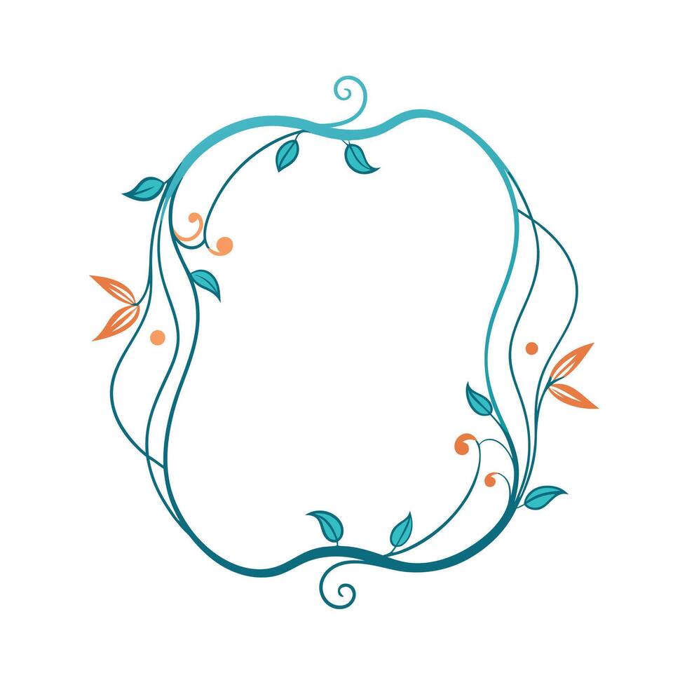 Beautiful Floral Frame Border Illustration vector