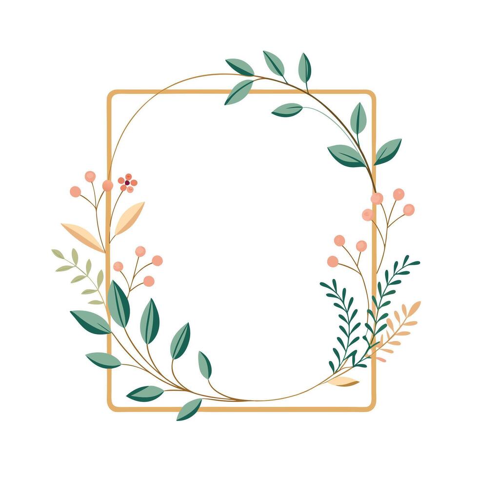Beautiful Floral Frame Border Illustration vector