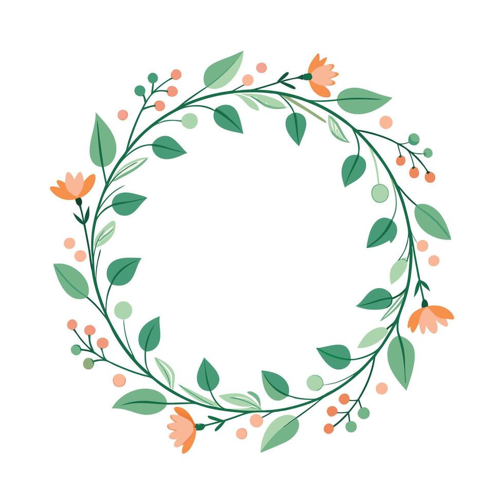 Beautiful Floral Frame Border Illustration vector