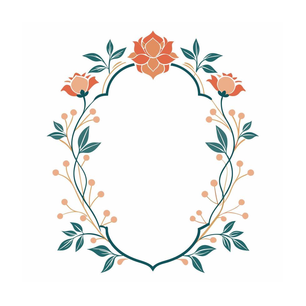 Beautiful Floral Frame Border Illustration vector