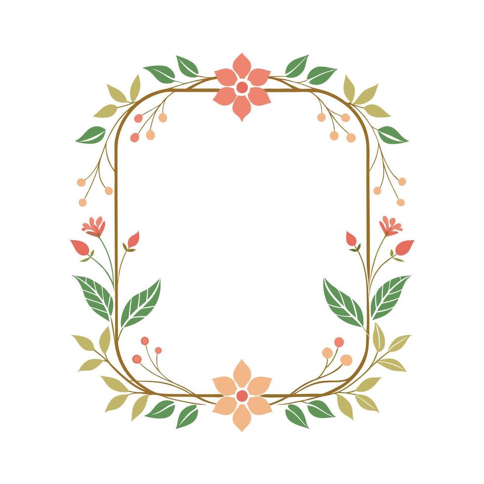 Beautiful Floral Frame Border Illustration vector