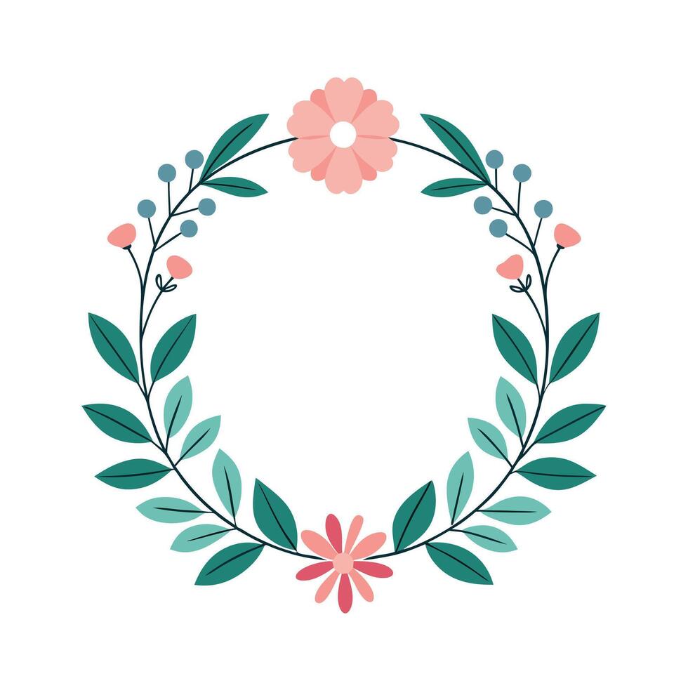 Beautiful Floral Frame Border Illustration vector