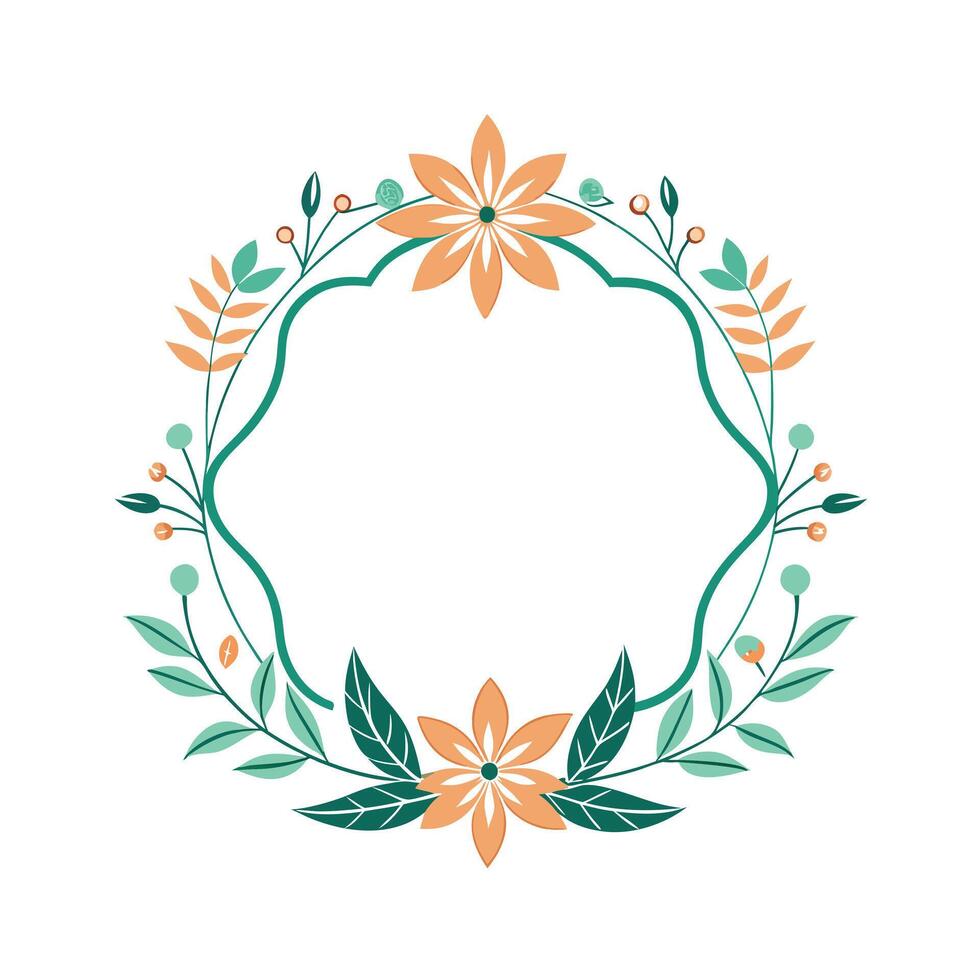 Beautiful Floral Frame Border Illustration vector