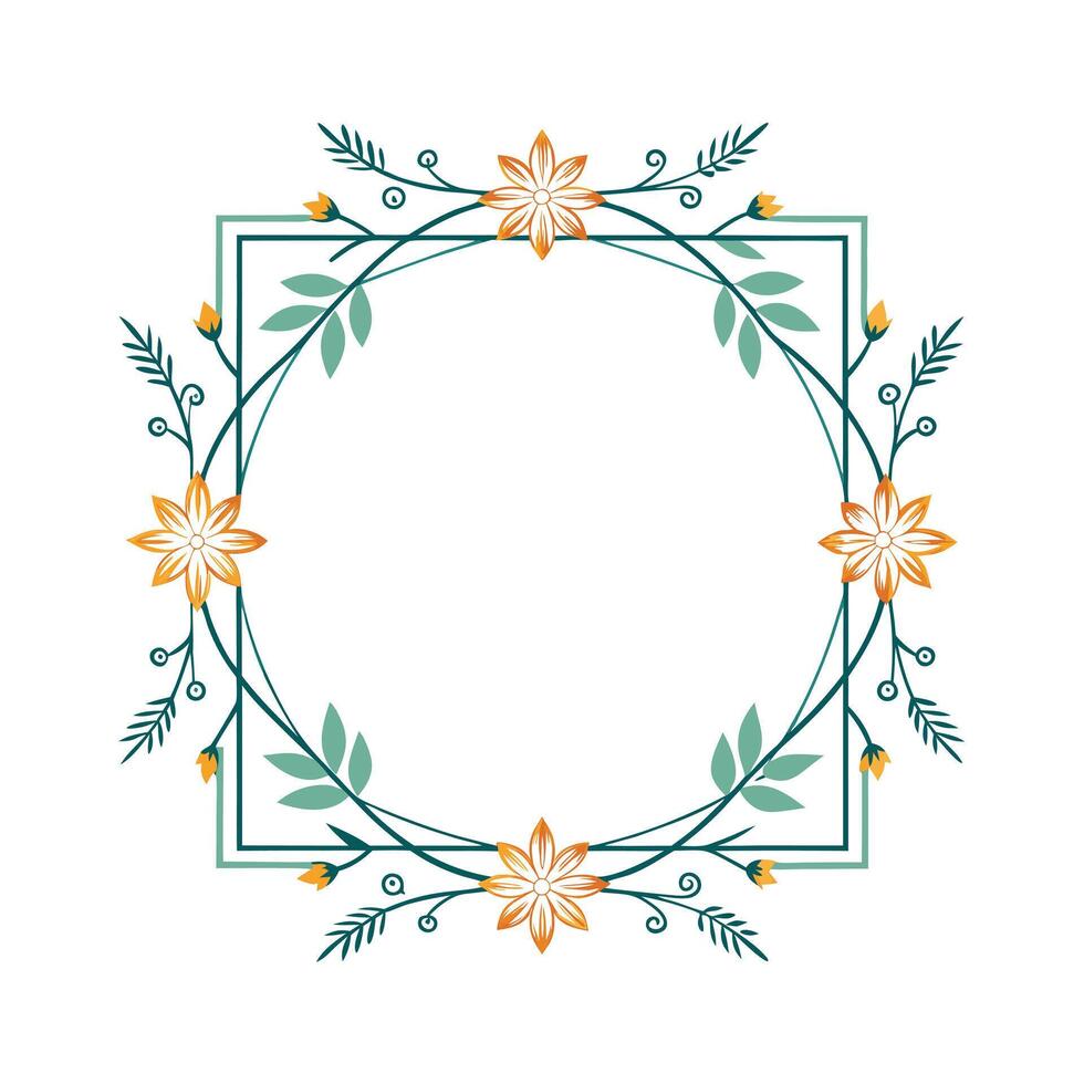 Beautiful Floral Frame Border Illustration vector