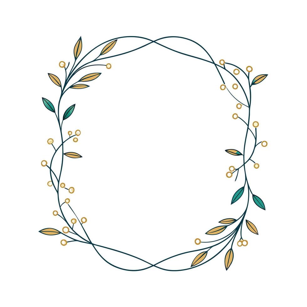 Beautiful Floral Frame Border Illustration vector