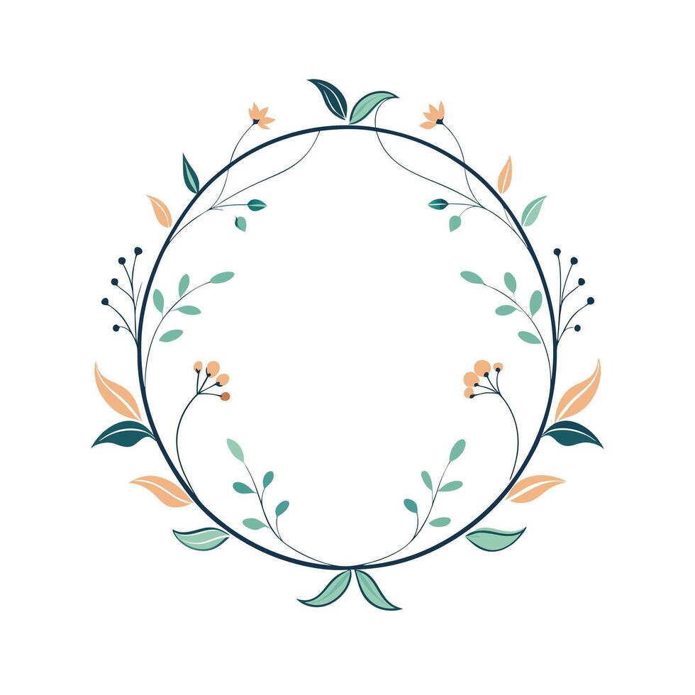 Beautiful Floral Frame Border Illustration vector
