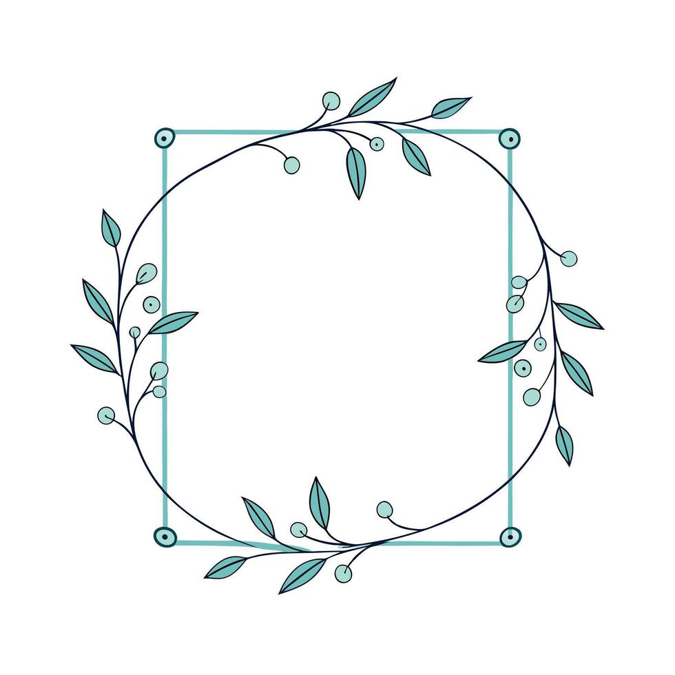 Beautiful Floral Frame Border Illustration vector