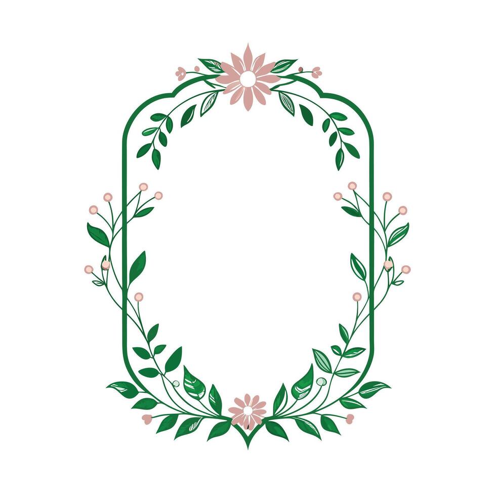 Beautiful Floral Frame Border Illustration vector