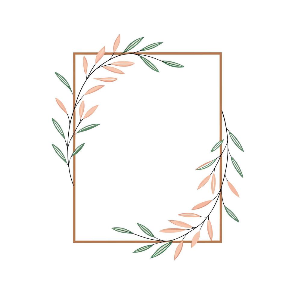 Beautiful Floral Frame Border Illustration vector