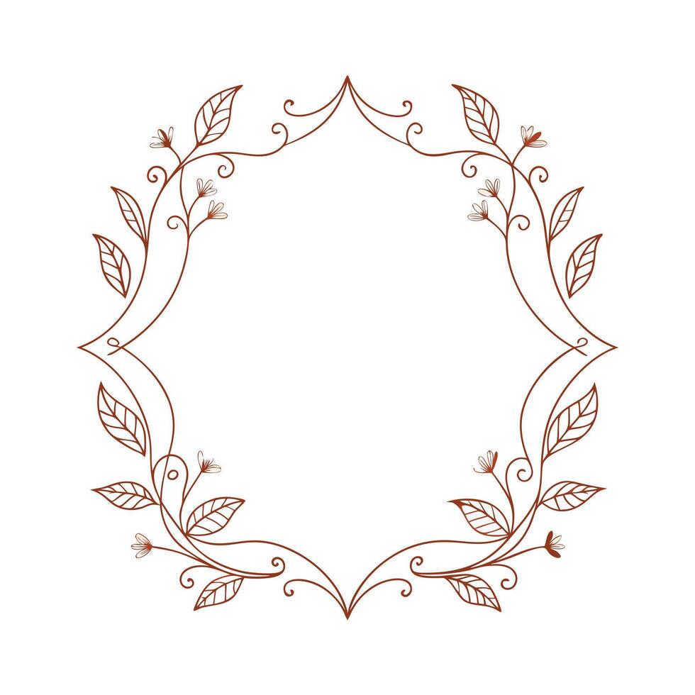 Beautiful Floral Frame Border Illustration vector
