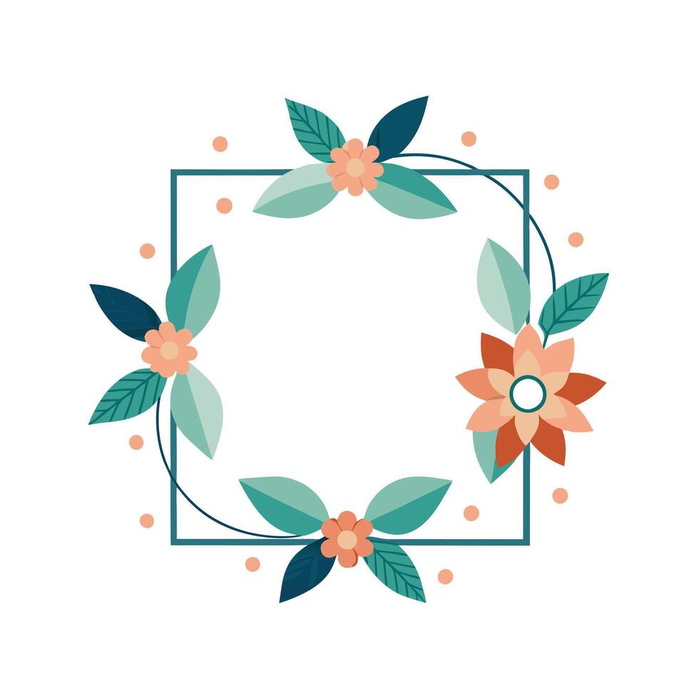 Beautiful Floral Frame Border Illustration vector