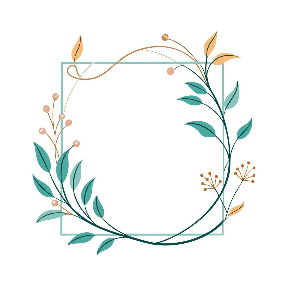 Beautiful Floral Frame Border Illustration vector