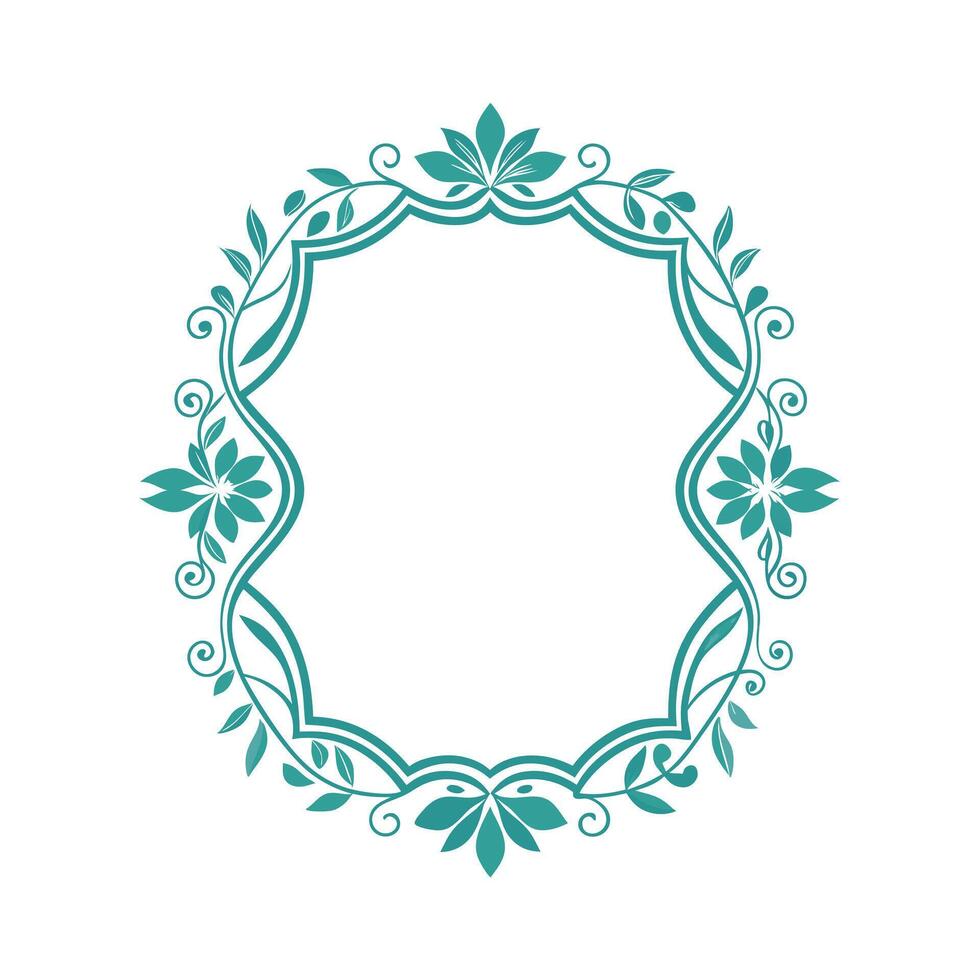 Beautiful Floral Frame Border Illustration vector