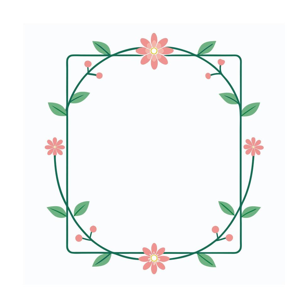 Beautiful Floral Frame Border Illustration vector