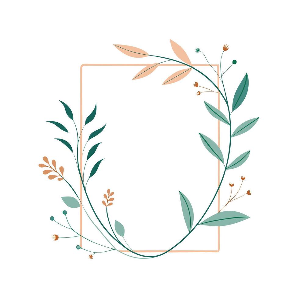 Beautiful Floral Frame Border Illustration vector