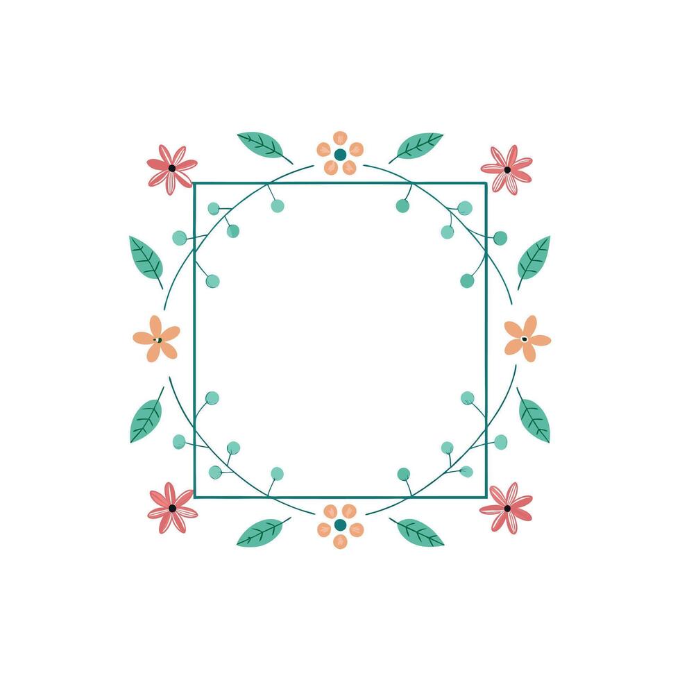 Beautiful Floral Frame Border Illustration vector