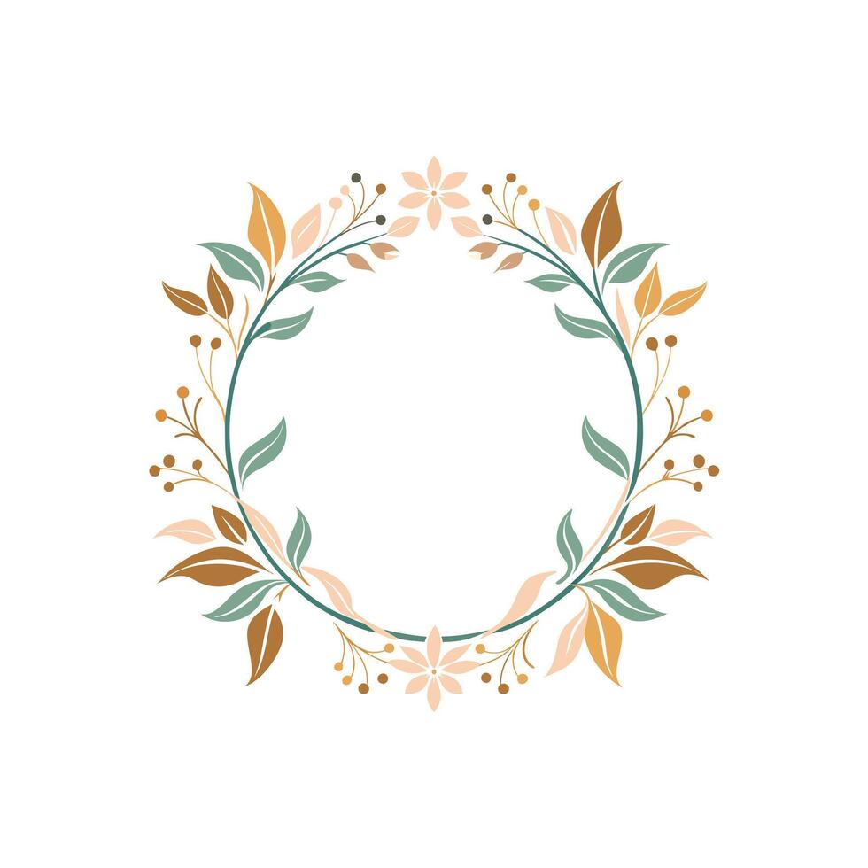 Beautiful Floral Frame Border Illustration vector