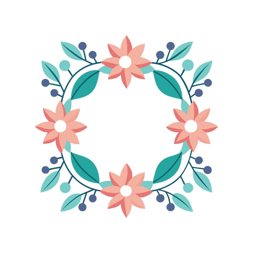 Beautiful Floral Frame Border Illustration vector
