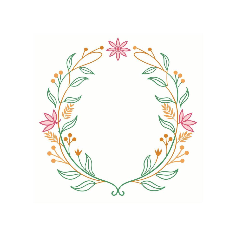 Beautiful Floral Frame Border Illustration vector