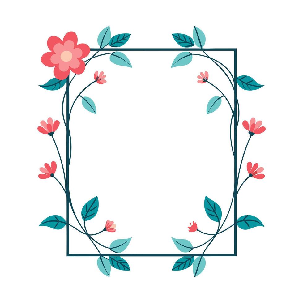 Beautiful Floral Frame Border Illustration vector