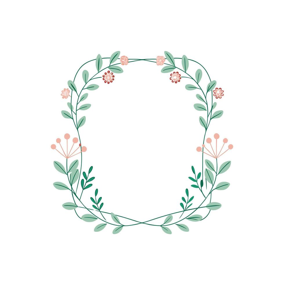Beautiful Floral Frame Border Illustration vector