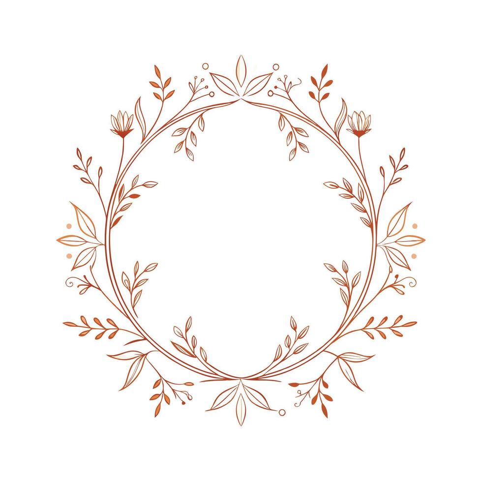 Beautiful Floral Frame Border Illustration vector
