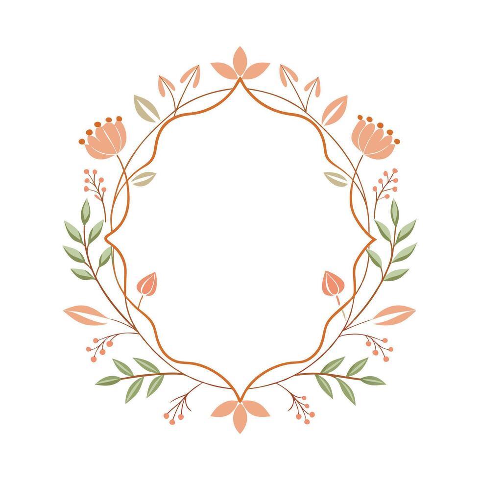 Beautiful Floral Frame Border Illustration vector