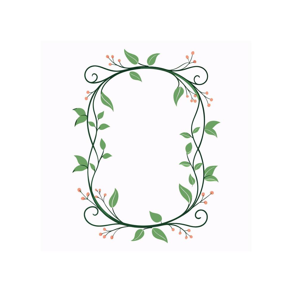 Beautiful Floral Frame Border Illustration vector