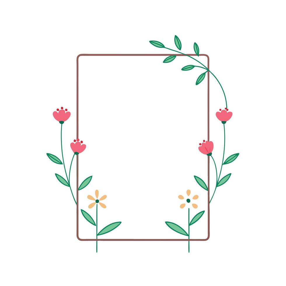 Beautiful Floral Frame Border Illustration vector