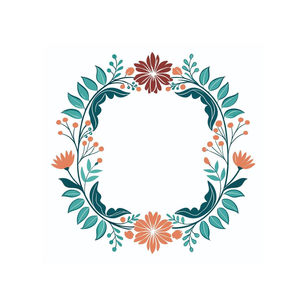 Beautiful Floral Frame Border Illustration vector