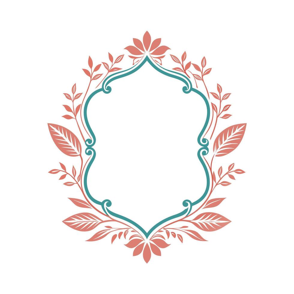 Beautiful Floral Frame Border Illustration vector