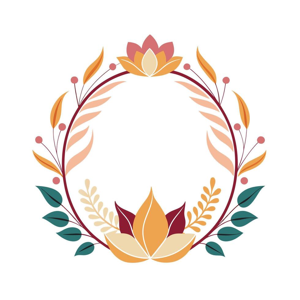 Beautiful Floral Frame Border Illustration vector