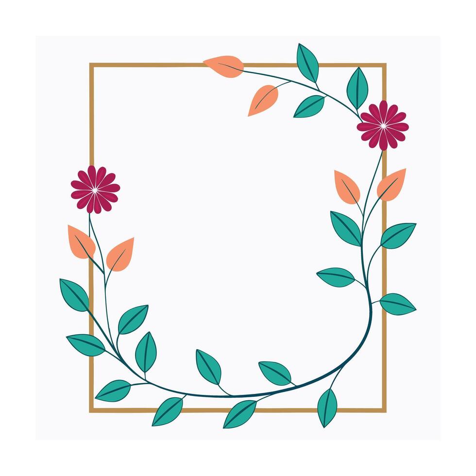 Beautiful Floral Frame Border Illustration vector