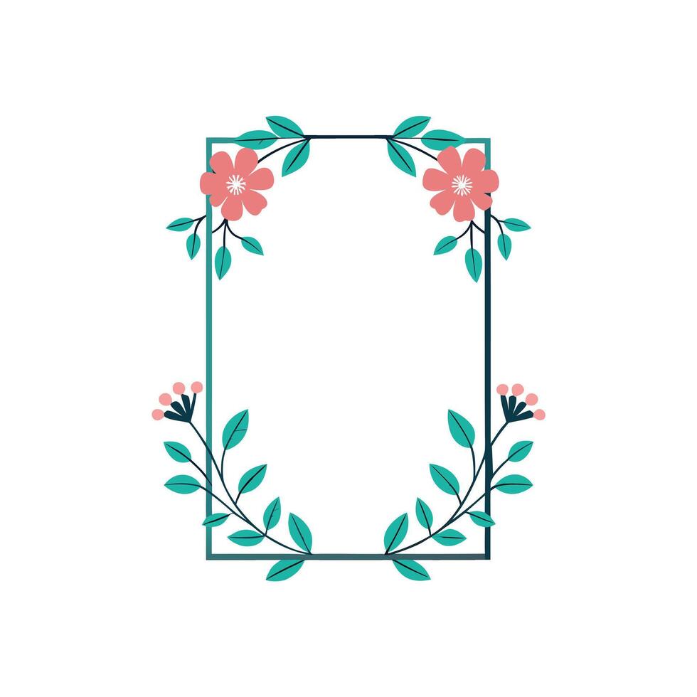 Beautiful Floral Frame Border Illustration vector