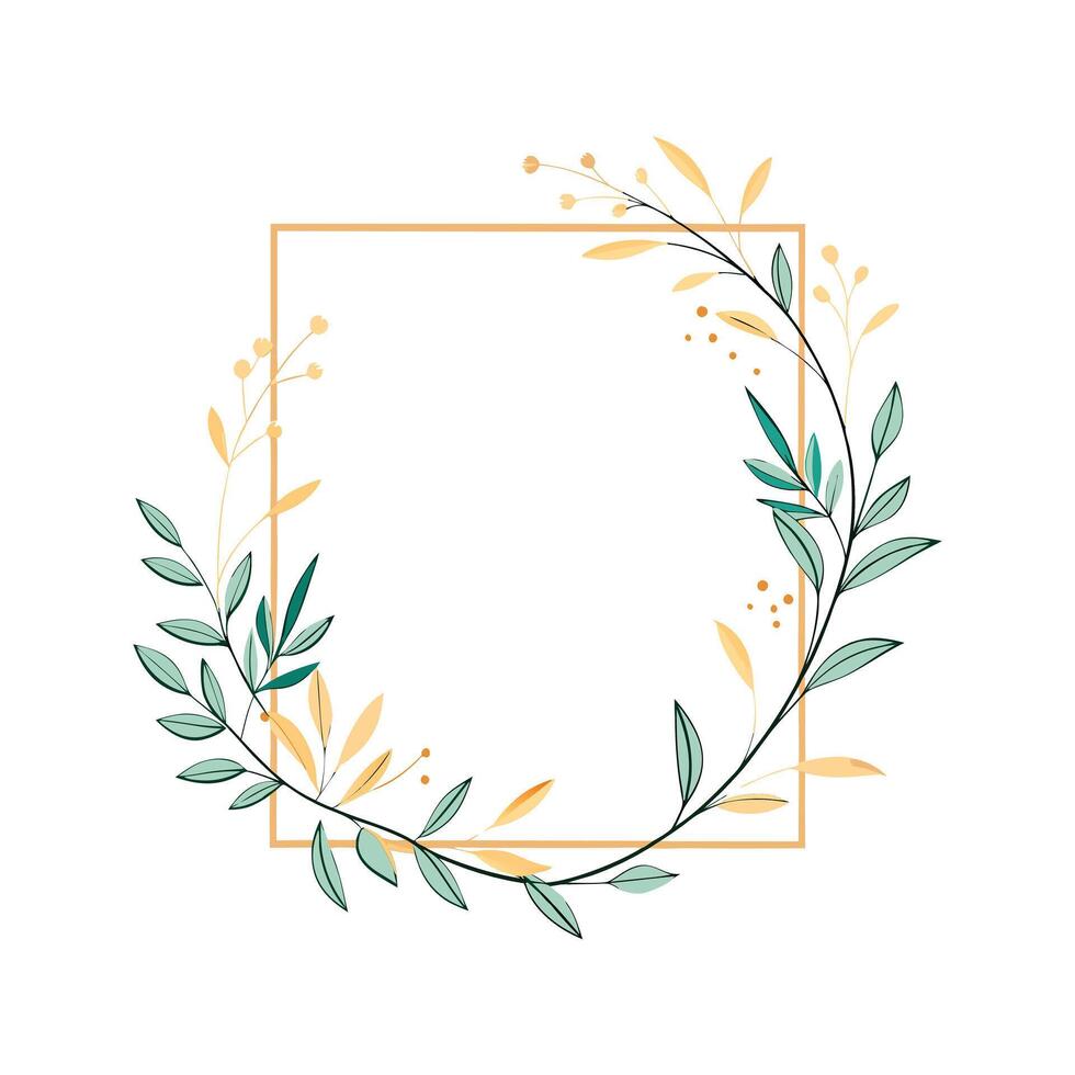 Beautiful Floral Frame Border Illustration vector