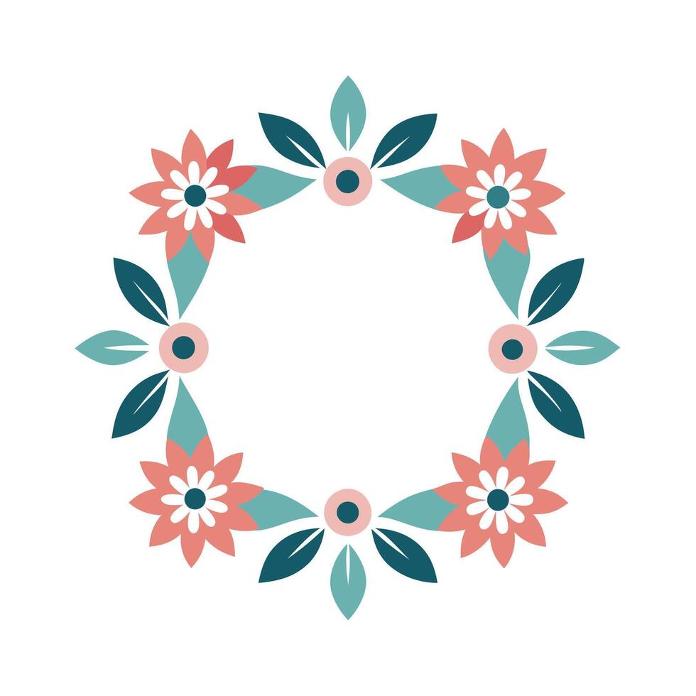 Beautiful Floral Frame Border Illustration vector