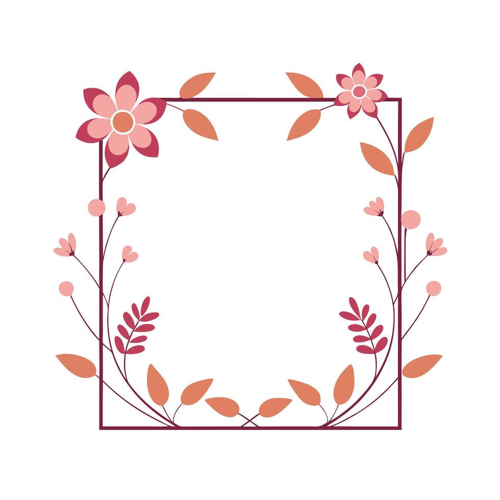 Beautiful Floral Frame Border Illustration vector