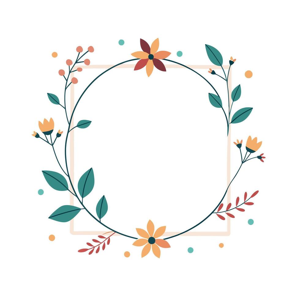 Beautiful Floral Frame Border Illustration vector