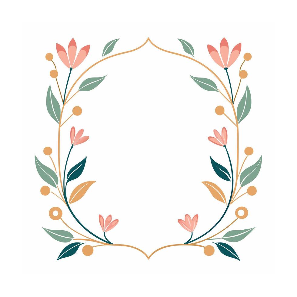 Beautiful Floral Frame Border Illustration vector