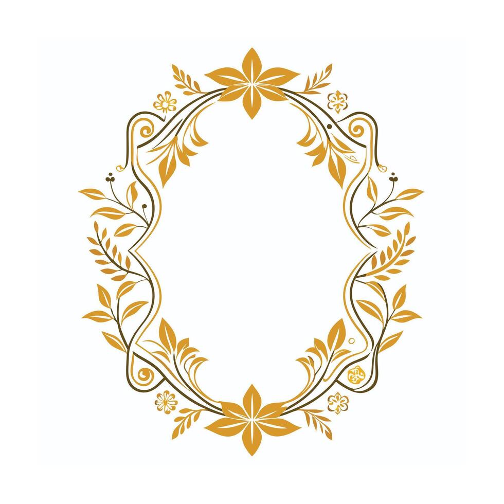 Beautiful Floral Frame Border Illustration vector